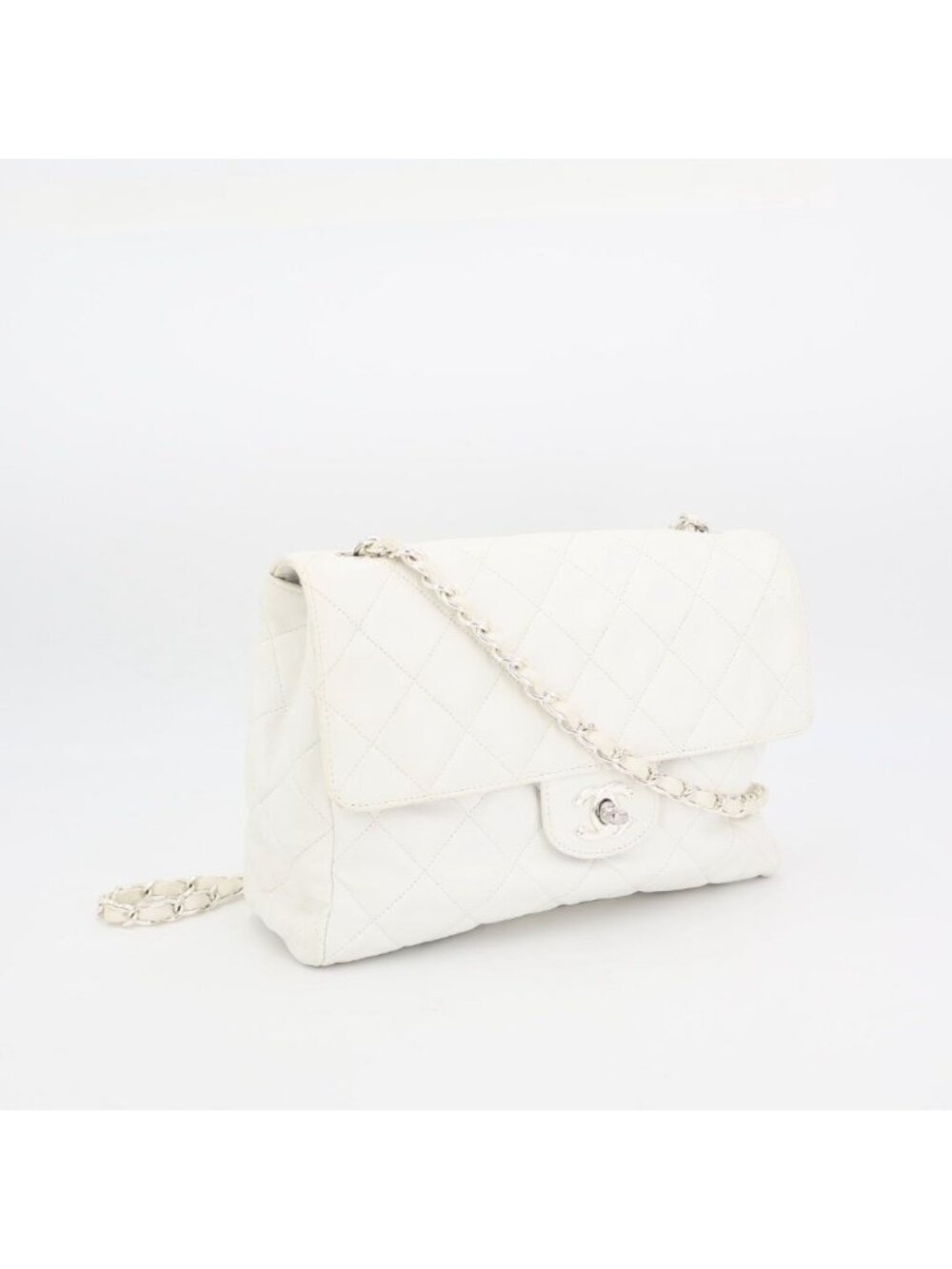 Chanel Quilted 25 Caviar Leather Double Flap Chain